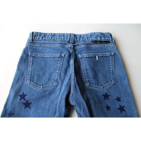 Stella McCartney Blue Velvet Stars Skinny Jean Size 25 - Picture 6 of 11